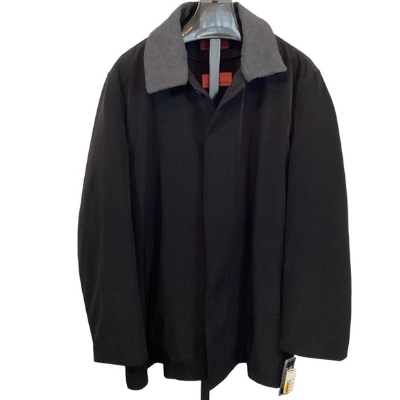 NWT $280 Jean-Paul Germain Black Heavy Work Coat Lined Water Repellent Sz 3XL - Picture 1 of 16